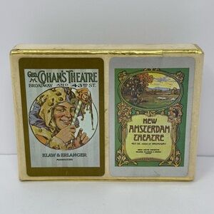 Vintage 2 Pack Congress Playing Cards Cohans Theatre, New Amsterdam Theatre Q5